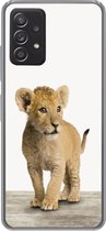 Geschikt voor Samsung Galaxy A53 5G hoesje - Leeuw - Welp - Kinderen - Jongens - Dieren - Meisjes - Siliconen Telefoonhoesje