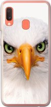 Geschikt voor Samsung Galaxy A20e hoesje - Jongens - Adelaar - Amerikaanse zeearend - Vogel - Portret - Snavel - Ogen - Siliconen Telefoonhoesje