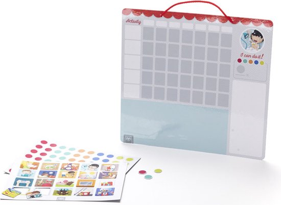 Beloningsbord voor kinderen - [100 taken 350 magneten] - Beloningssysteem voor verantwoordelijkheid - Family Plan, Montessori magneetbord, weekplanner, Adhs hulpmiddelen - incl. tas, pen (safari