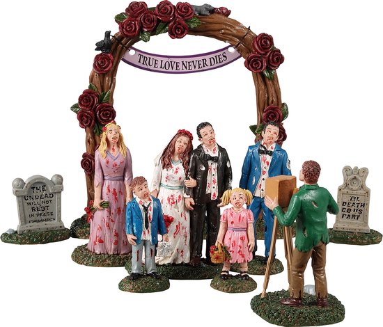 Lemax - Zombie Wedding Party, Set Of 9 - Kersthuisjes & Kerstdorpen