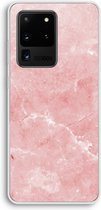 Case Company® - Hoesje geschikt voor Samsung Galaxy S20 Ultra hoesje - Roze marmer - Soft Cover Telefoonhoesje - Bescherming aan alle Kanten en Schermrand