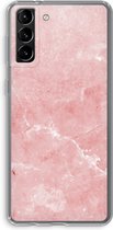 Case Company® - Hoesje geschikt voor Samsung Galaxy S21 Plus hoesje - Roze marmer - Soft Cover Telefoonhoesje - Bescherming aan alle Kanten en Schermrand