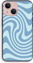 Case Company® - Hoesje geschikt voor iPhone 13 mini hoesje - Swirl Blauw - Biologisch Afbreekbaar Telefoonhoesje - Bescherming alle Kanten en Schermrand