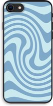 Case Company® - Hoesje geschikt voor iPhone 7 hoesje - Swirl Blauw - Biologisch Afbreekbaar Telefoonhoesje - Bescherming alle Kanten en Schermrand