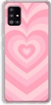 Case Company® - Hoesje geschikt voor Samsung Galaxy A51 5G hoesje - Hart Roos - Soft Cover Telefoonhoesje - Bescherming aan alle Kanten en Schermrand