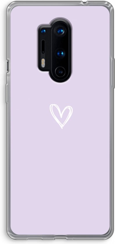 Case Company® - Coque OnePlus 8 Pro - Klein Coeur Violet - Coque souple pour téléphone - Protection sur tous les côtés et bord de l'écran