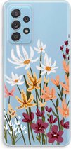 Case Company® - Hoesje geschikt voor Samsung Galaxy A73 hoesje - Painted wildflowers - Soft Cover Telefoonhoesje - Bescherming aan alle Kanten en Schermrand