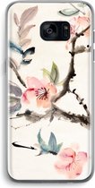 Case Company® - Samsung Galaxy S7 Edge hoesje - Japanse bloemen - Soft Cover Telefoonhoesje - Bescherming aan alle Kanten en Schermrand