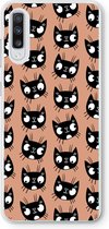 Case Company® - Hoesje geschikt voor Samsung Galaxy A70 hoesje - Kat - Soft Cover Telefoonhoesje - Bescherming aan alle Kanten en Schermrand