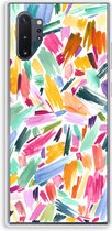 Case Company® - Hoesje geschikt voor Samsung Galaxy Note 10 Plus hoesje - Watercolor Brushstrokes - Soft Cover Telefoonhoesje - Bescherming aan alle Kanten en Schermrand