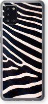 Hoesje geschikt voor Samsung Galaxy A31 hoesje - Zebra - Soft Cover Telefoonhoesje - Bescherming aan alle Kanten en Schermrand