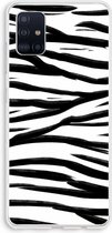 Case Company® - Hoesje geschikt voor Samsung Galaxy A51 4G hoesje - Zebra pattern - Soft Cover Telefoonhoesje - Bescherming aan alle Kanten en Schermrand