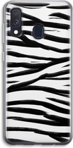 Case Company® - Hoesje geschikt voor Samsung Galaxy A40 hoesje - Zebra pattern - Soft Cover Telefoonhoesje - Bescherming aan alle Kanten en Schermrand
