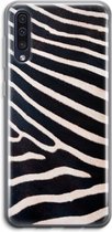 Hoesje geschikt voor Samsung Galaxy A50 hoesje - Zebra - Soft Cover Telefoonhoesje - Bescherming aan alle Kanten en Schermrand