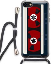 Case Company® - Hoesje met koord geschikt voor iPhone 7 hoesje met Koord - Here's your tape - Telefoonhoesje met Zwart Koord - Extra Bescherming aan alle Kanten en Over de Schermrand