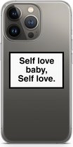 Case Company® - Hoesje geschikt voor iPhone 13 Pro hoesje - Self love - Soft Cover Telefoonhoesje - Bescherming aan alle Kanten en Schermrand