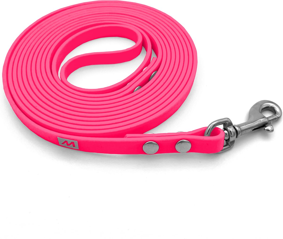 Schecker Orginal Biothane® verlenglijn, hondenriem, 3-voudig verstelbaar, 2,2 meter lang, 2 breedtes naar keuze en 6 kleuren