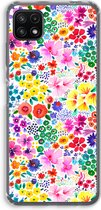 Case Company® - Hoesje geschikt voor Samsung Galaxy A22 5G hoesje - Little Flowers - Soft Cover Telefoonhoesje - Bescherming aan alle Kanten en Schermrand