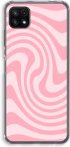 Case Company® - Hoesje geschikt voor Samsung Galaxy A22 5G hoesje - Swirl Roos - Soft Cover Telefoonhoesje - Bescherming aan alle Kanten en Schermrand
