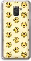 Case Company® - Hoesje geschikt voor Samsung Galaxy A8 (2018) hoesje - Smiley N°2 - Soft Cover Telefoonhoesje - Bescherming aan alle Kanten en Schermrand