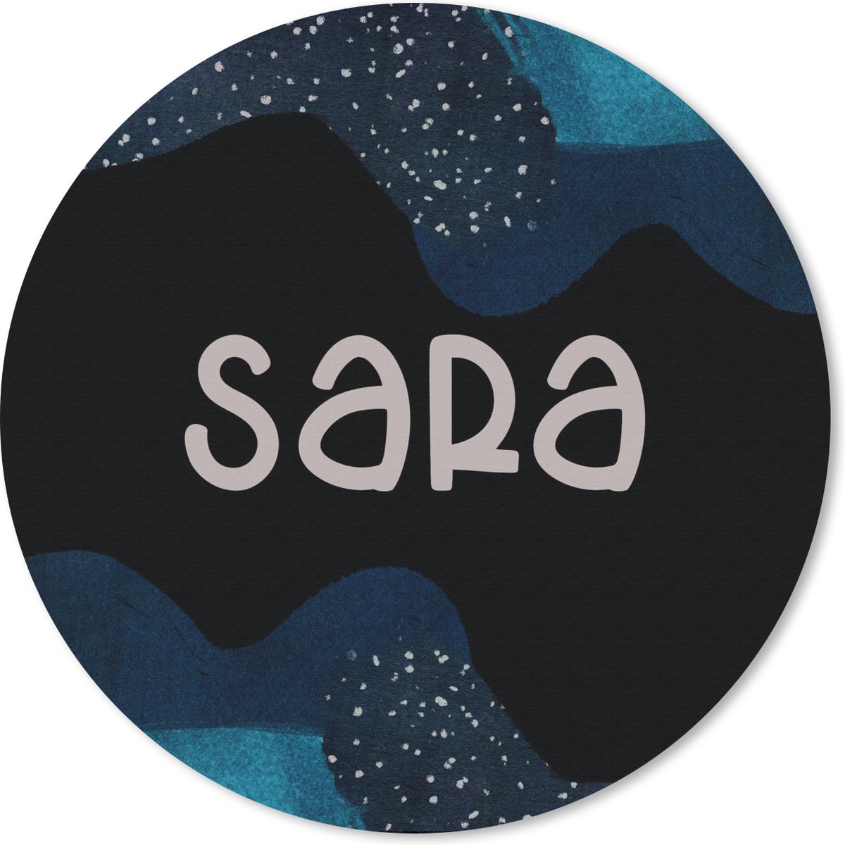 Muismat rond 20x20 cm - Mousepad Sara - Pastel - Meisje - Ronde muismatten