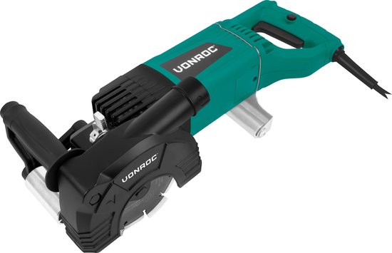 VONROC PRO Sleuvenfrees– Muurfrees -  2400W -150MM – 3-in-1 blad. - Incl. stofzuigeradapter