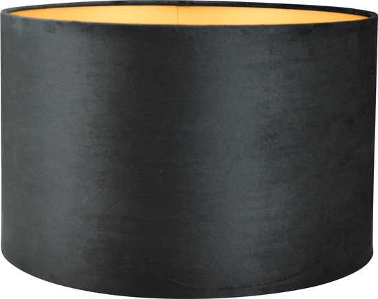 Abat-jour Cylindre - 30x30x20cm - Alice velours noir