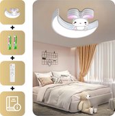 MIRO Luxe Plafondlamp - Babykamer - Kinderkamer - LED - Inclusief Afstandsbediening - 36 Watt - 220 Volt - 3 Verschillende Lichtstanden - Dimbaar - Konijn