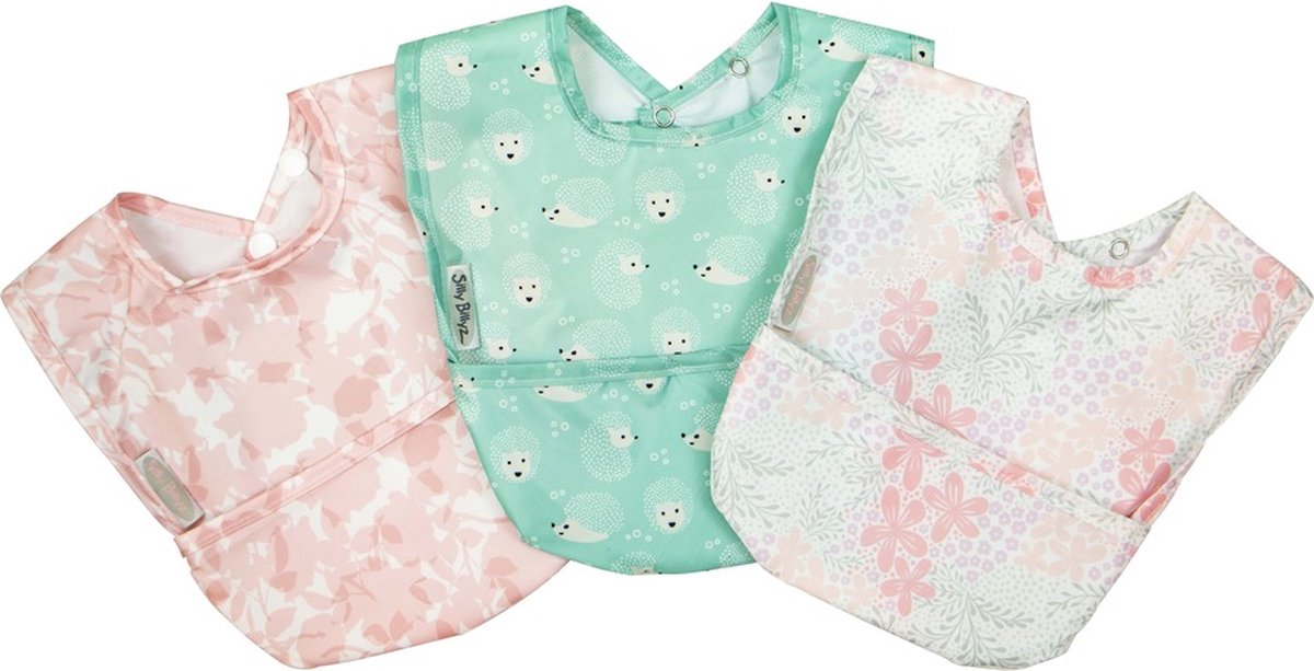 Goedkoopste Silly Billyz 3Pk Pocket Bib Nylon 3m-3yrs