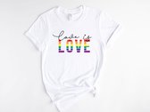 Lykke LGBTQ Unisex T-Shirt| Love is Love T-shirt| Pride | Rainbow | Maat L