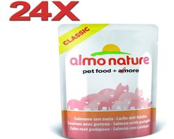 Almo Nature HFC - Kattenvoer - Maaltijdzakje - Zalm & Pompoen - 24x55gr