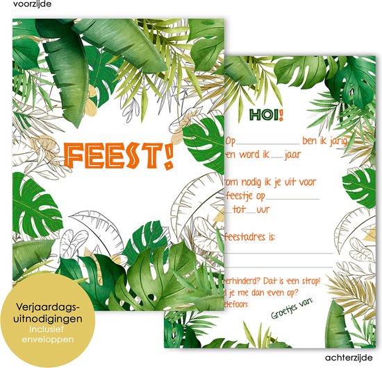 Carte d'invitation Anniversaire Jungle