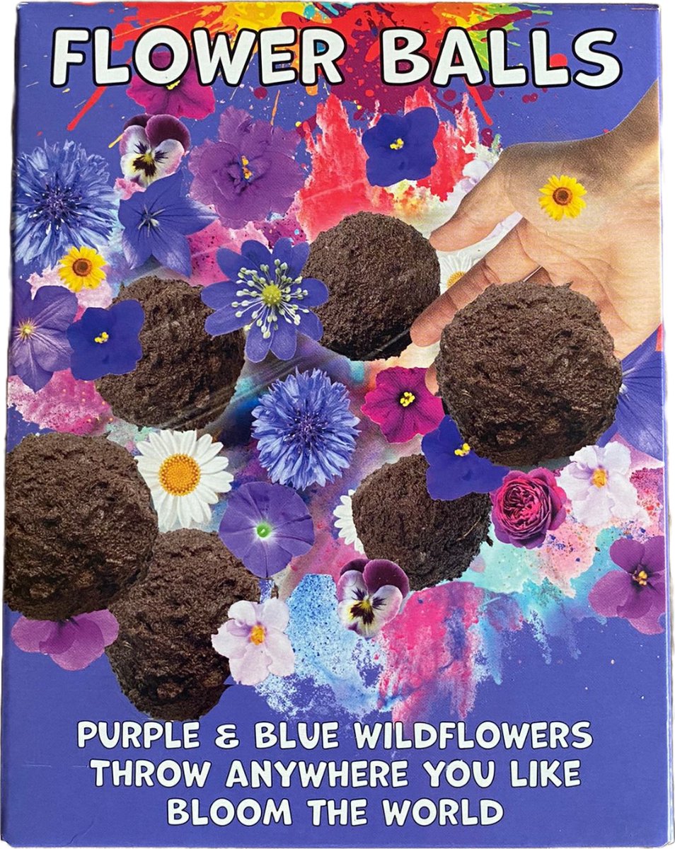 Bloemenzaadbom Paars en Blauwe bloemen - Zaadjes - Bloemenzaadjes - Plantenzaadjes - Tuin - Tuinieren - Zaden - Planten - Bloemen - Aarde - Bloeien - Gratis Verzenden
