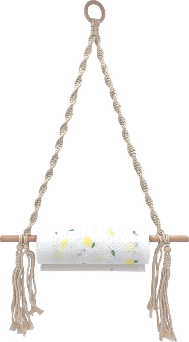 Lavandoux - Macramé Keukenrolhouder - Handdoekhouder - Bohemian