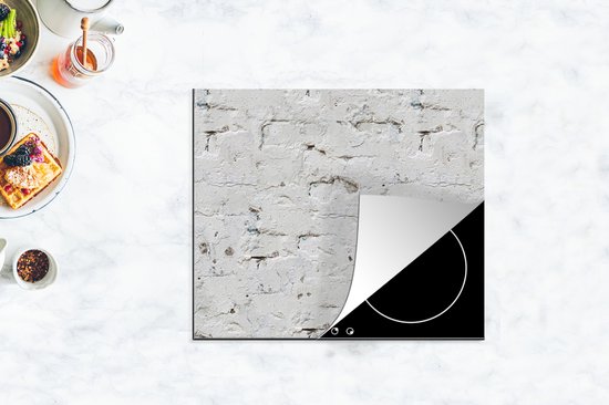 KitchenYeah® Inductie beschermer 75x52 cm - Muur - Antiek - Gips - Patronen - Kookplaataccessoires - Afdekplaat voor kookplaat - Inductiebeschermer - Inductiemat - Inductieplaat mat