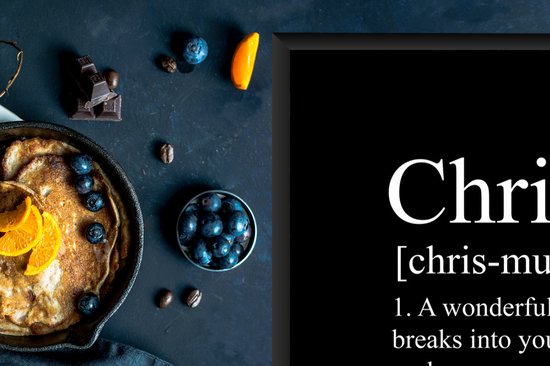 KitchenYeah® Inductie beschermer 70x52 cm - Kerst - Christmas definitie - Spreuken - Quotes - Kookplaataccessoires - Afdekplaat voor kookplaat - Inductiebeschermer - Inductiemat - Inductieplaat mat