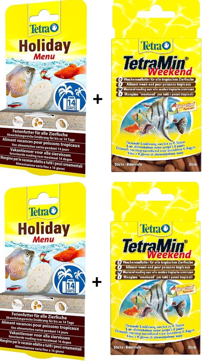 Tetra - TetraMin - Holiday menu - 30 g + TetraMin - Weekend - 20 St - 2 x 2 stuks - Combideal