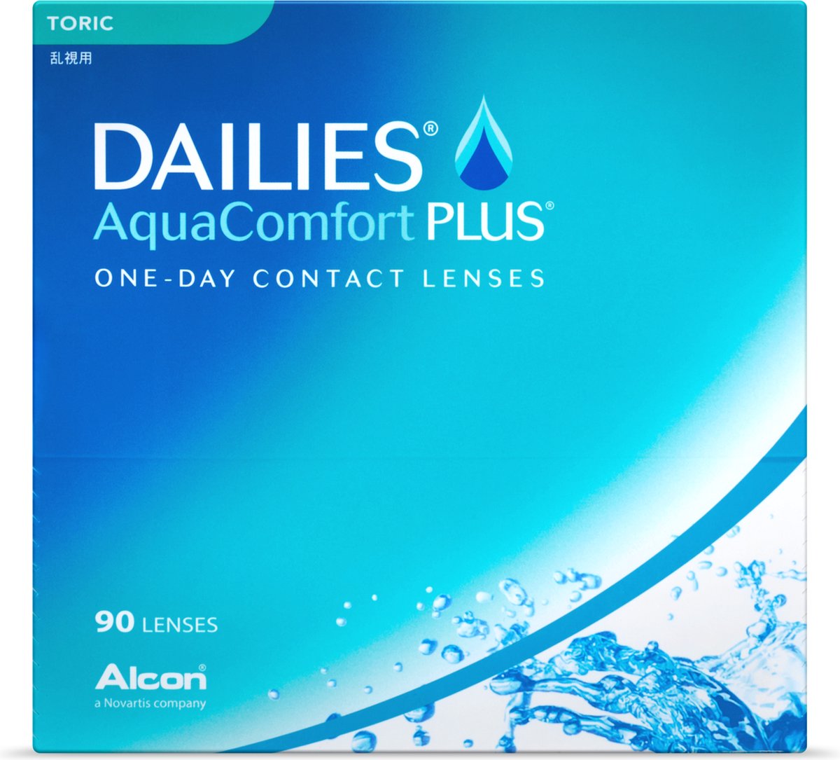 DAILIES® AquaComfort PLUS® Toric - Sterkte -6.00 - Cilinder -1.75 - As 180 - 90 pack - Daglenzen - BC 8.80 - Torische contactlenzen