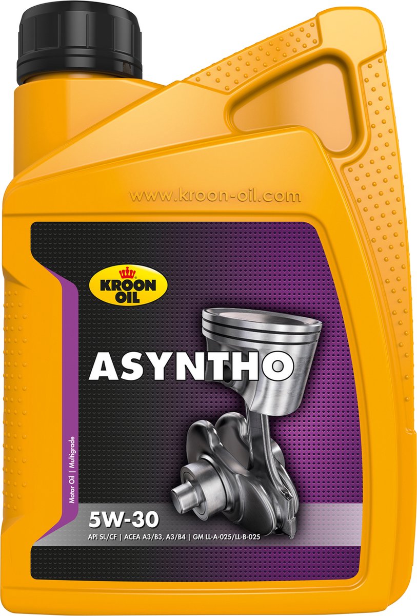 Kroon Oil - Asyntho 5W-30 Motorolie - Geschikt Voor Benzine En Diesel - 1 Liter - Synthetisch