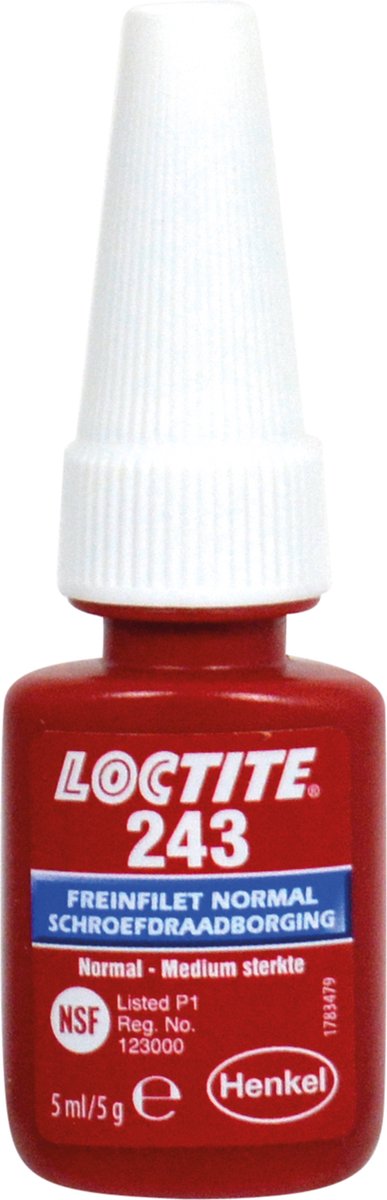 Loctite 243 Borgmiddel medium (blauw) 5ml - Loctite