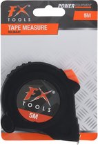 FX Tools Rolmaat - 5 meter - 25 mm - zwart - meetgereedschap