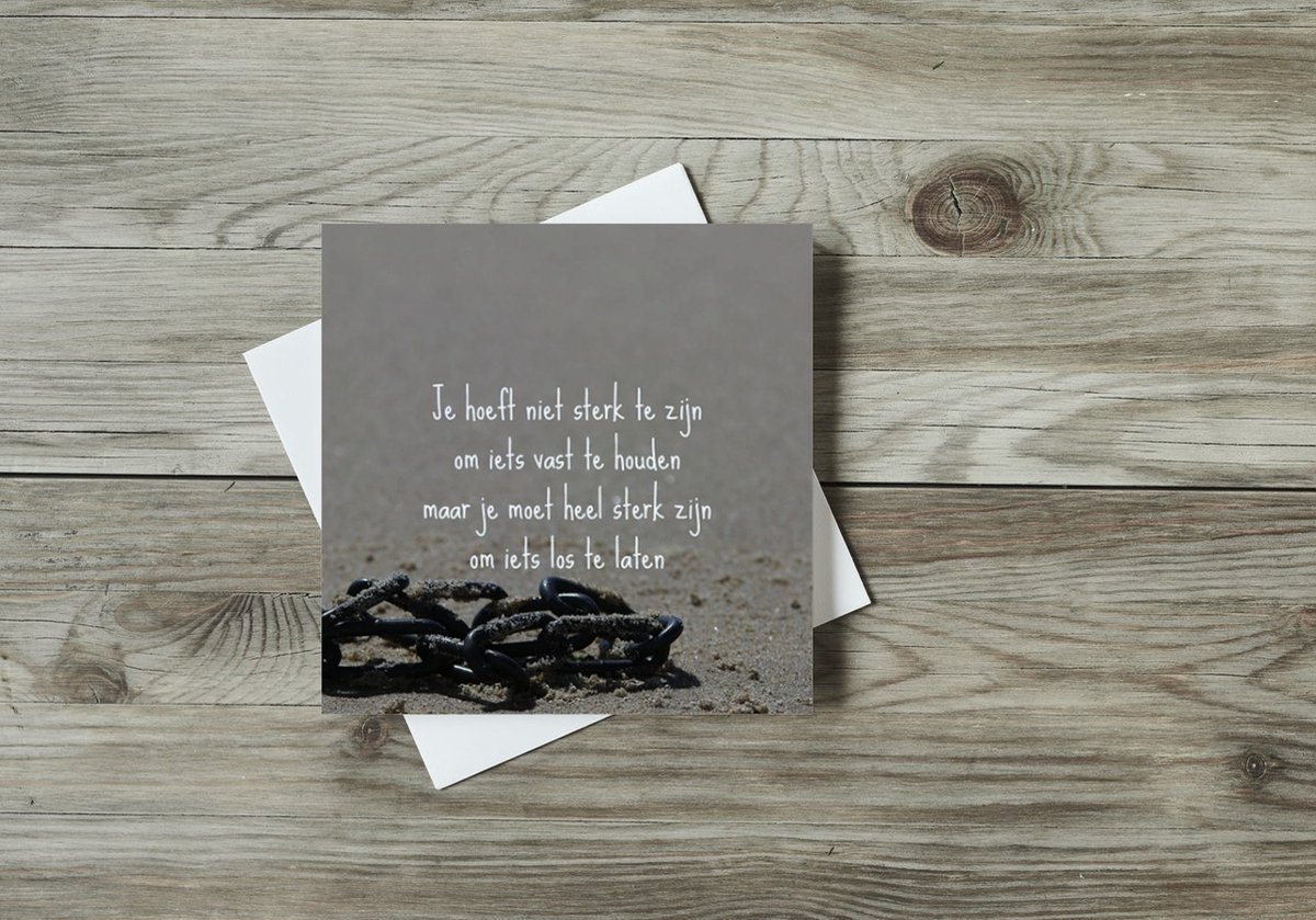 Kaart & tegeltje ineen | Je hoeft niet sterk te zijn om vast te houden