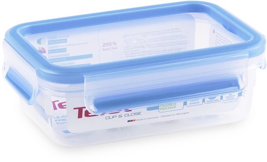Tefal K30211 boîte hermétique alimentaire Rectangulaire 0,55 L Bleu, Transparent 1 pièce(s)