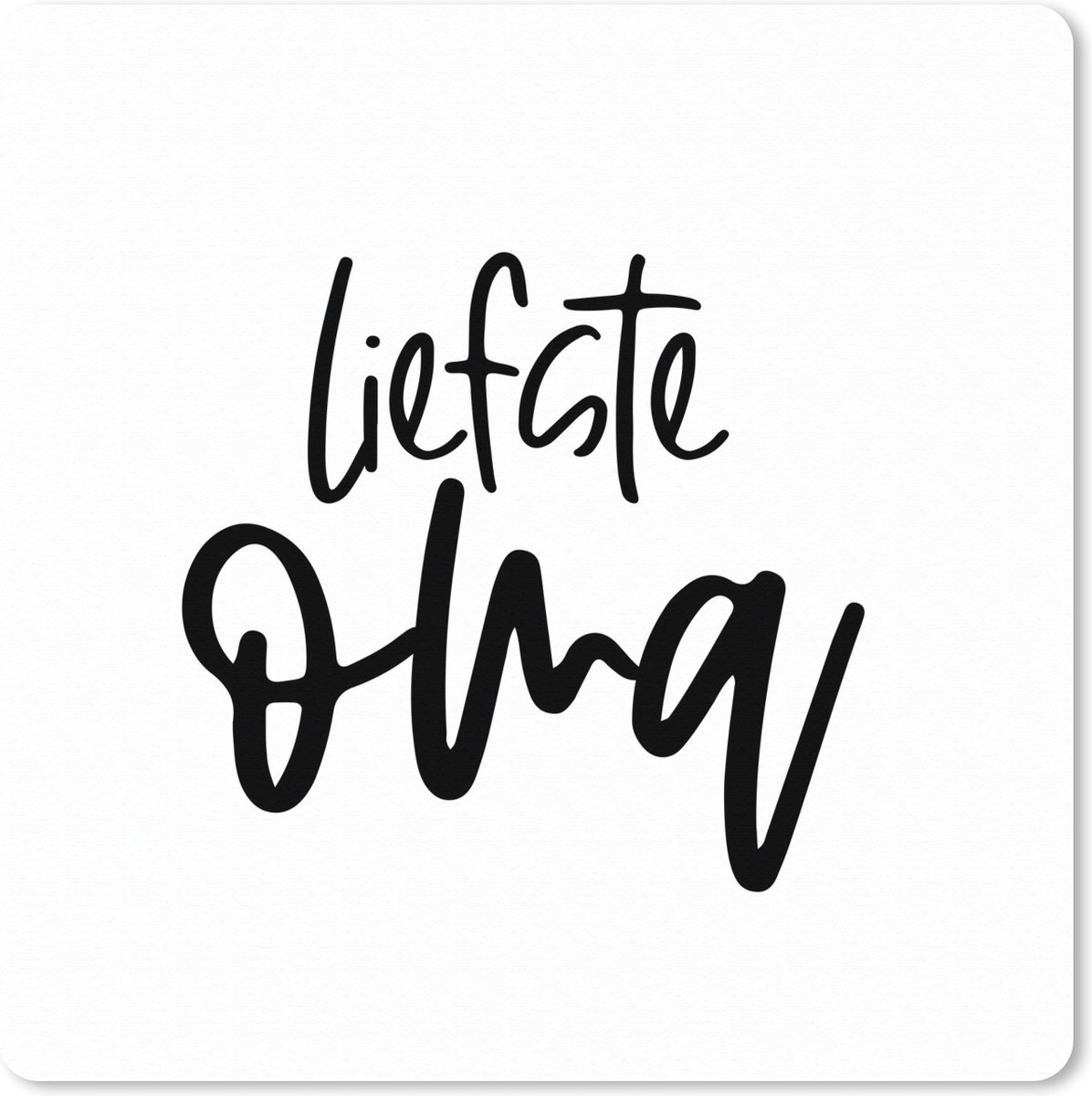 Muismat XXL 50x50 cm - Bureau onderlegger - Bureau mat Oma - Liefste oma - Quotes - Spreuken - Bureaumat - Gaming mousepad xl - Bureaulegger groot - Computer deskmat