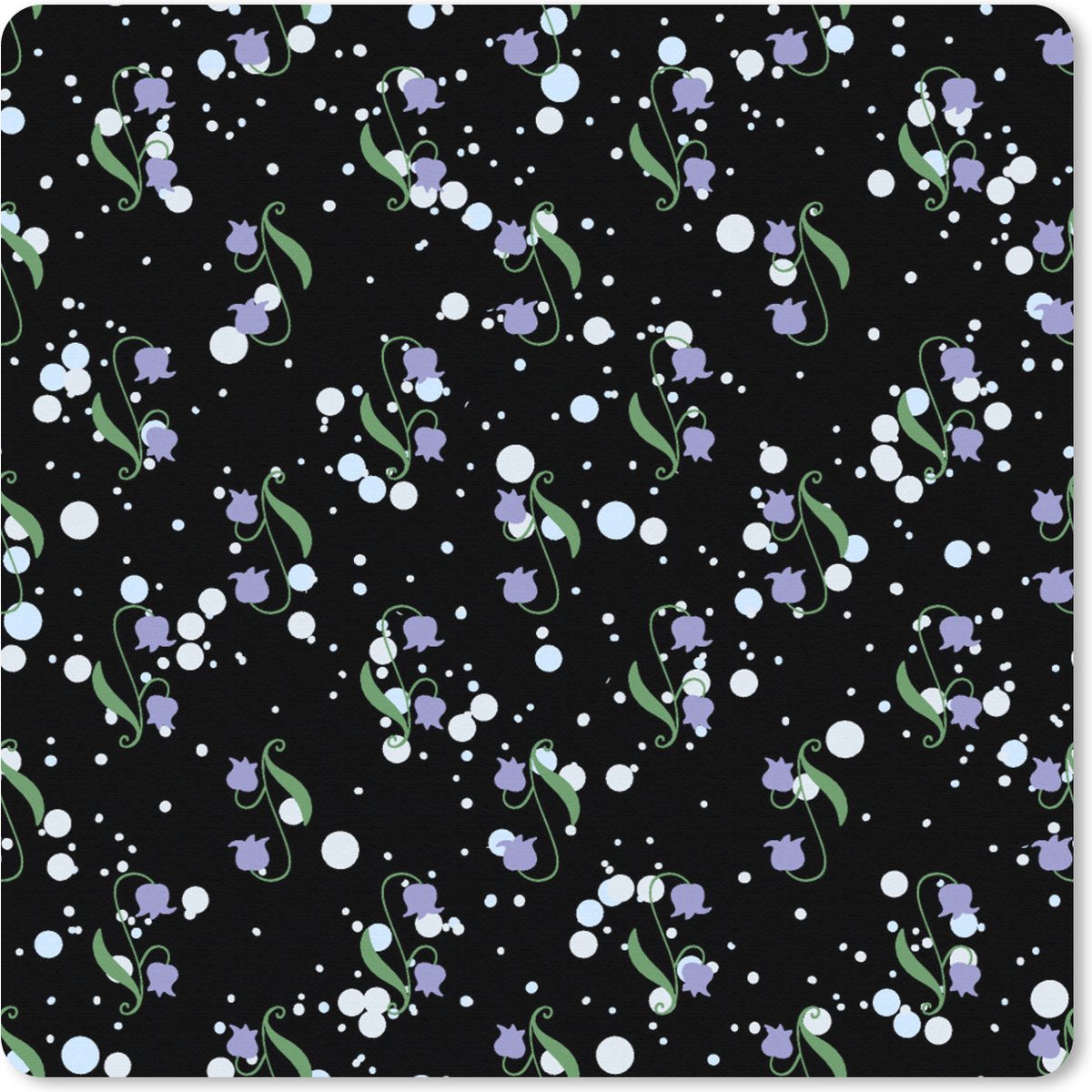Muismat XXL 50x50 cm - Bureau onderlegger - Bureau mat Bloemen - Patronen - Pastel - Bureaumat - Gaming mousepad xl - Bureaulegger groot - Computer deskmat