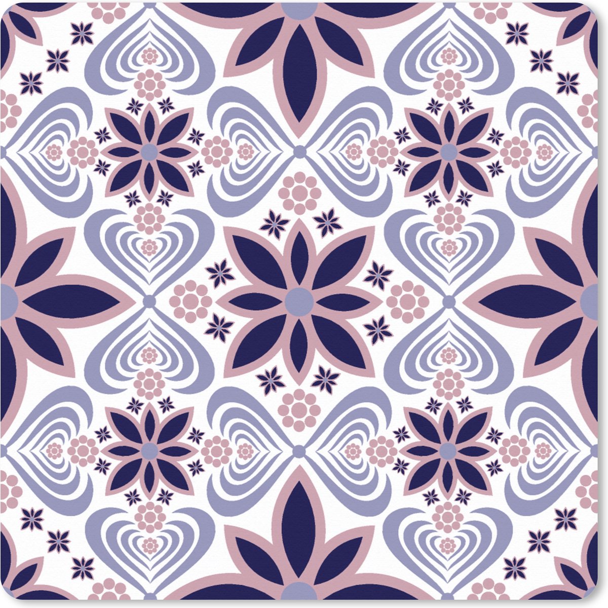 Muismat XXL 50x50 cm - Bureau onderlegger - Bureau mat Bloemen - Luxe - Design - Bureaumat - Gaming mousepad xl - Bureaulegger groot - Computer deskmat
