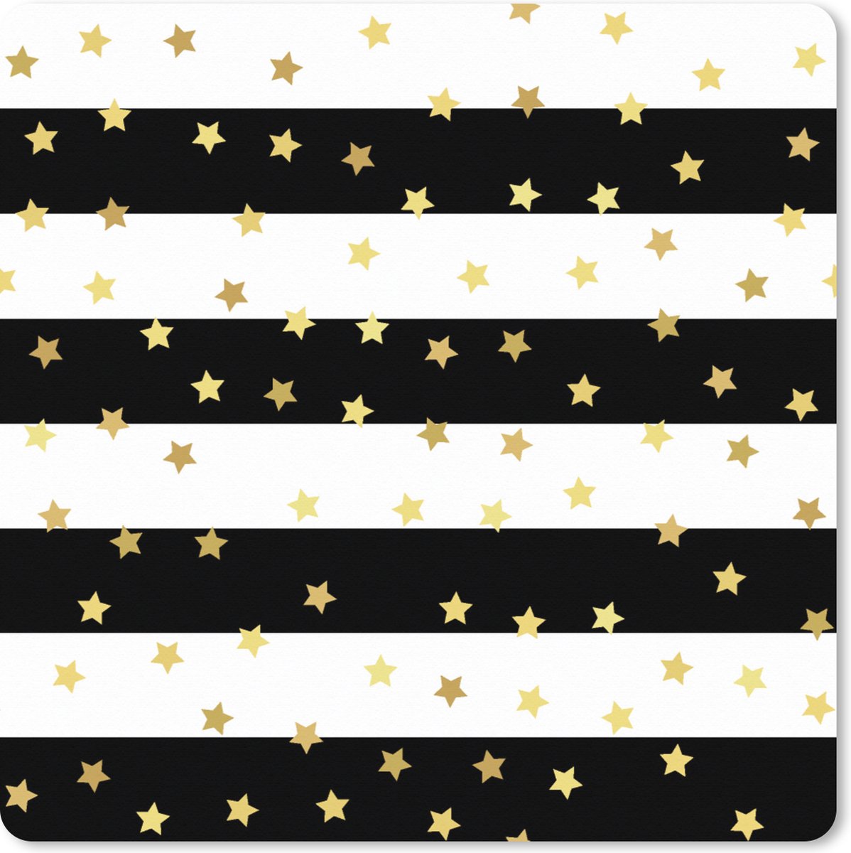 Muismat XXL 50x50 cm - Bureau onderlegger - Bureau mat Sterren - Goud - Confetti - Patronen - Bureaumat - Gaming mousepad xl - Bureaulegger groot - Computer deskmat
