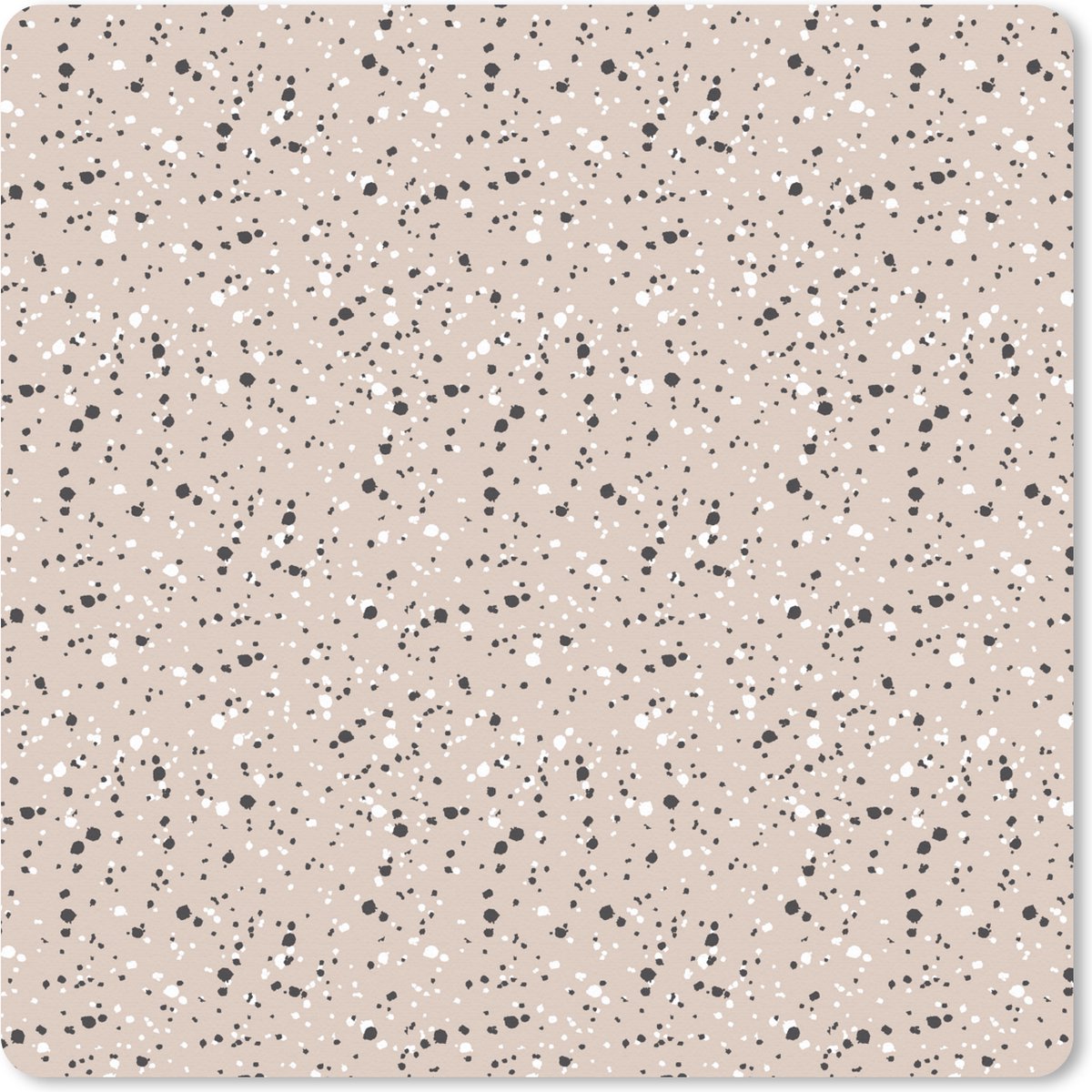 Muismat XXL 50x50 cm - Bureau onderlegger - Bureau mat Zomer - Stippen - Roze - Bureaumat - Gaming mousepad xl - Bureaulegger groot - Computer deskmat