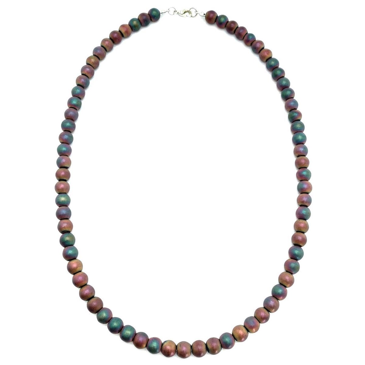 Behave® ketting Dames - Heren met Matte Hematiet kralen