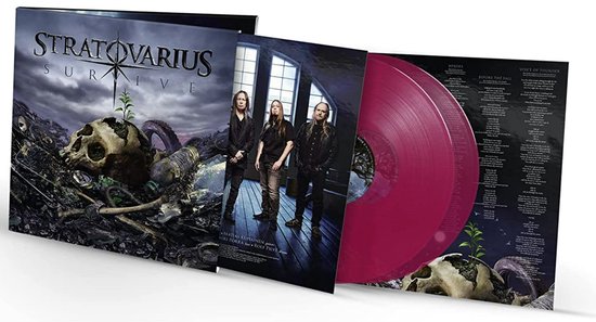 Stratovarius 'Survive' vinyl in hoes met bandleden en albumart. Rode vinylplaat.